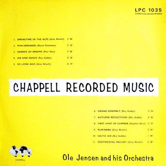Ole Jensen And His Orchestra : Chappell Recorded Music (LP)