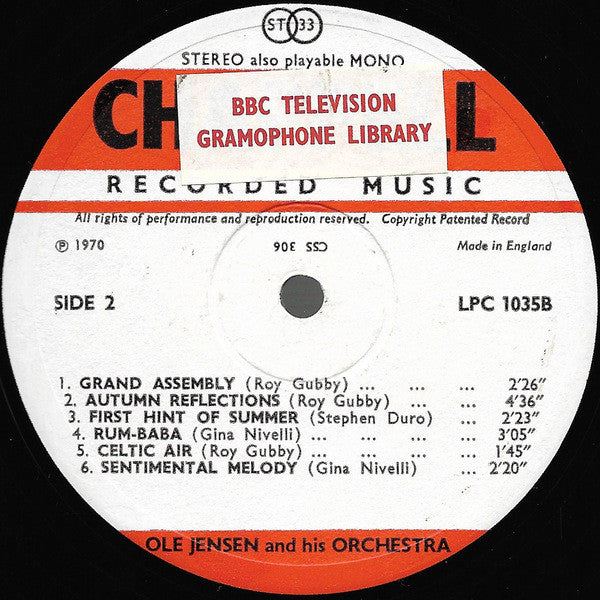 Ole Jensen And His Orchestra : Chappell Recorded Music (LP)