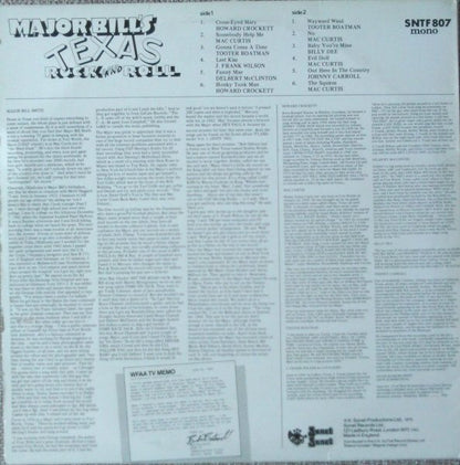 Various : Major Bill's Texas Rock And Roll (LP, Comp, Mono)