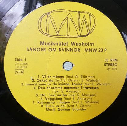 Sånger Om Kvinnor : Sånger Om Kvinnor (LP, Yel)