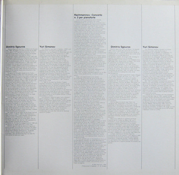Sergei Vasilyevich Rachmaninoff, Dimitris Sgouros, Berliner Philharmoniker, Yuri Simonov : Klavierkonzert Nr. 3 / Piano Concerto No. 3 (LP)
