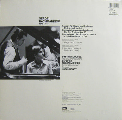 Sergei Vasilyevich Rachmaninoff, Dimitris Sgouros, Berliner Philharmoniker, Yuri Simonov : Klavierkonzert Nr. 3 / Piano Concerto No. 3 (LP)