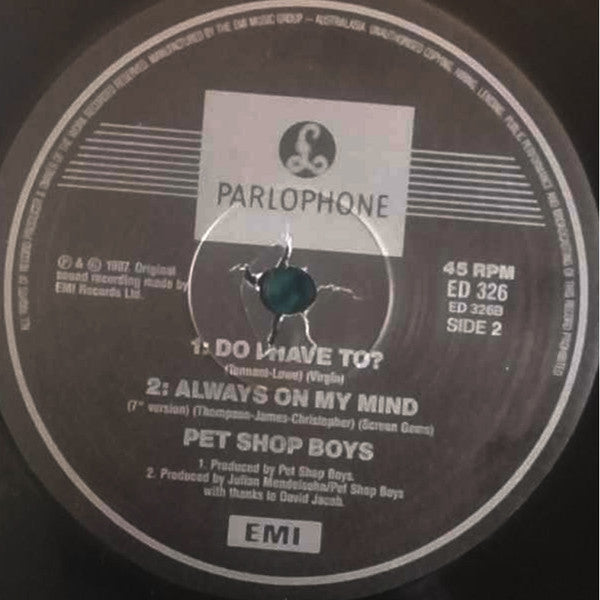 Pet Shop Boys : Always On My Mind (12", Pic)