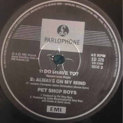 Pet Shop Boys : Always On My Mind (12", Pic)