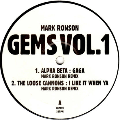 Mark Ronson : Gems Vol. 1 (12", Unofficial)