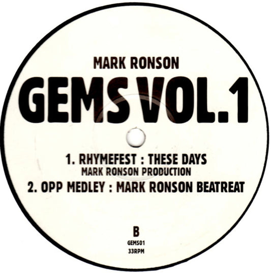 Mark Ronson : Gems Vol. 1 (12", Unofficial)