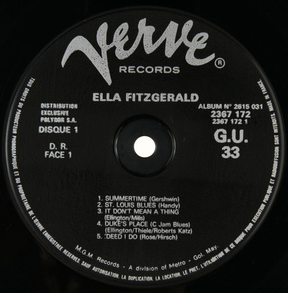 Ella Fitzgerald : Ella Fitzgerald (2xLP, Comp)
