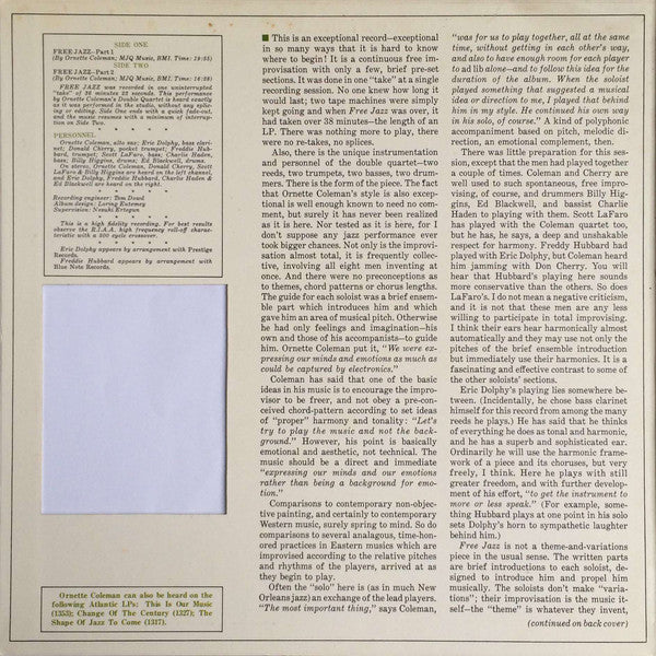 The Ornette Coleman Double Quartet = Ornette Coleman : Free Jazz = フリー・ジャズ (LP, Album, RE, ¥18)