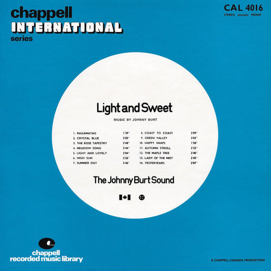 The Johnny Burt Sound : Light And Sweet (LP)