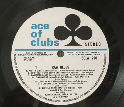 Various : Raw Blues (LP, Comp)