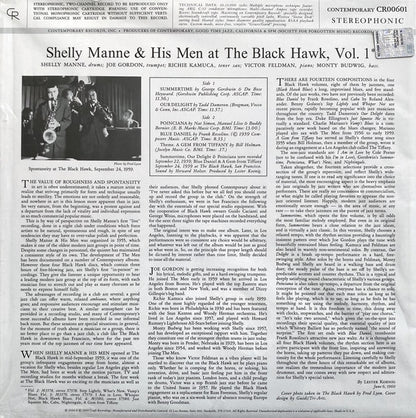 Shelly Manne & His Men : At The Black Hawk Vol. 1 (LP, Album, RE, 180)
