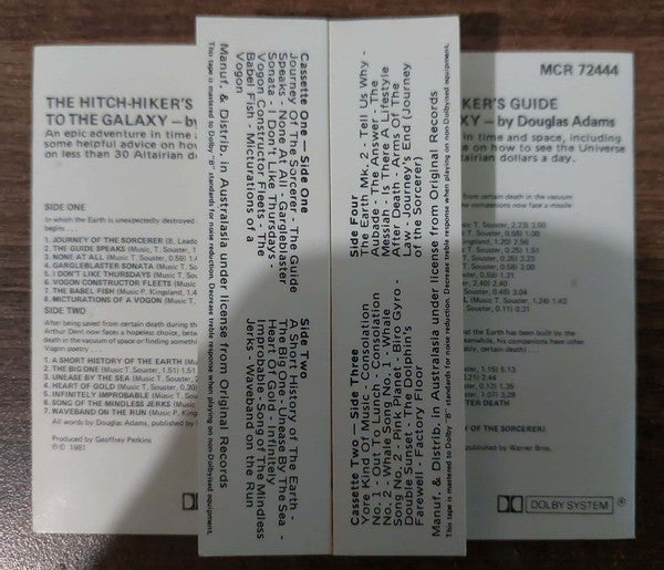 Douglas Adams : The Hitch-Hiker's Guide To The Galaxy (2xCass, Album)