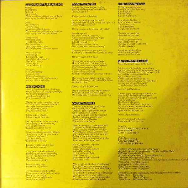 Ian Gillan Band : Clear Air Turbulence (LP, Album)