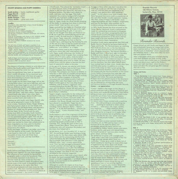 Snuffy Jenkins & Pappy Sherrill : 33 Years Of Pickin' And Pluckin' (LP, Album)