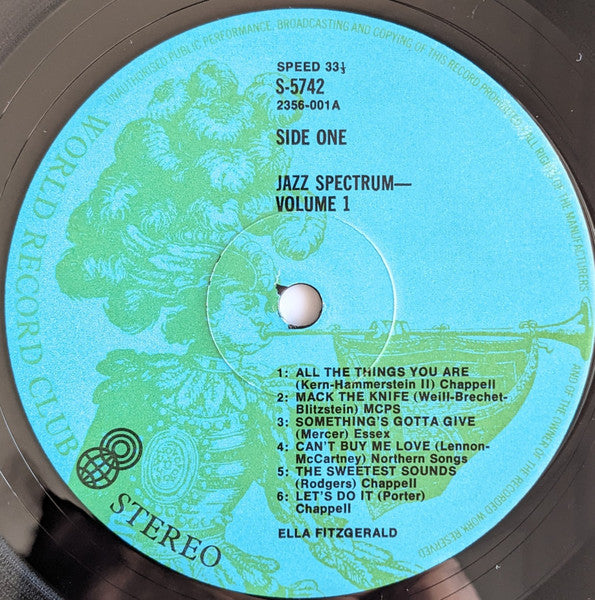 Ella Fitzgerald : Jazz Spectrum Vol. 1 (LP, Comp, Club, RE)