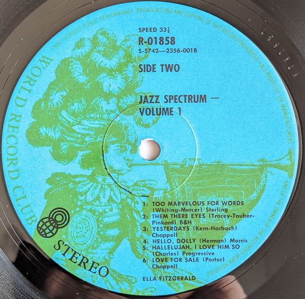 Ella Fitzgerald : Jazz Spectrum Vol. 1 (LP, Comp, Club, RE)