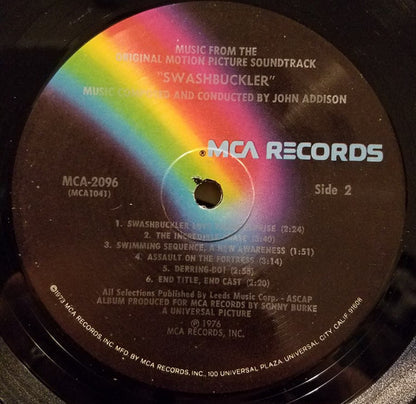 John Addison : Swashbuckler (Music From The Motion Picture Soundtrack) (LP, Album)