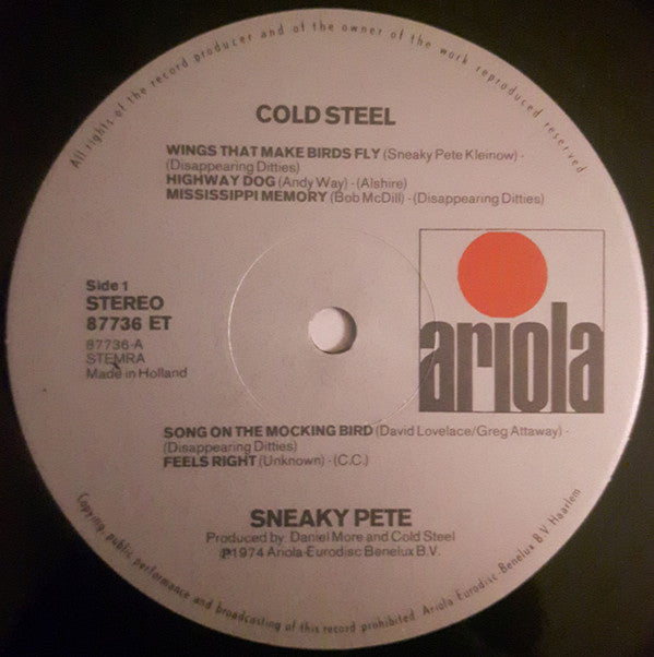 Sneaky Pete* : Cold Steel (LP, Album)