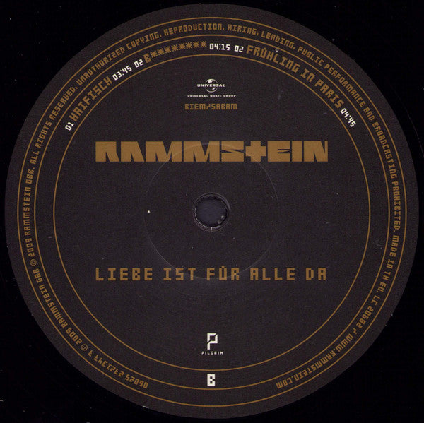 Rammstein : Liebe Ist Für Alle Da (2xLP, Album, 200)