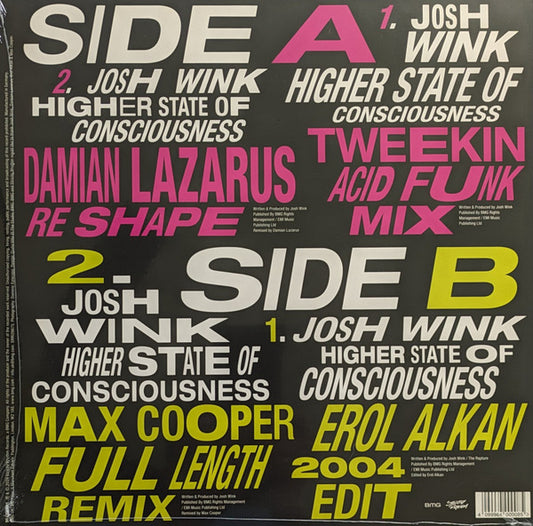 Josh Wink : Higher State Of Consciousness (Remixes) (12", EP, RSD, RM, Spl)