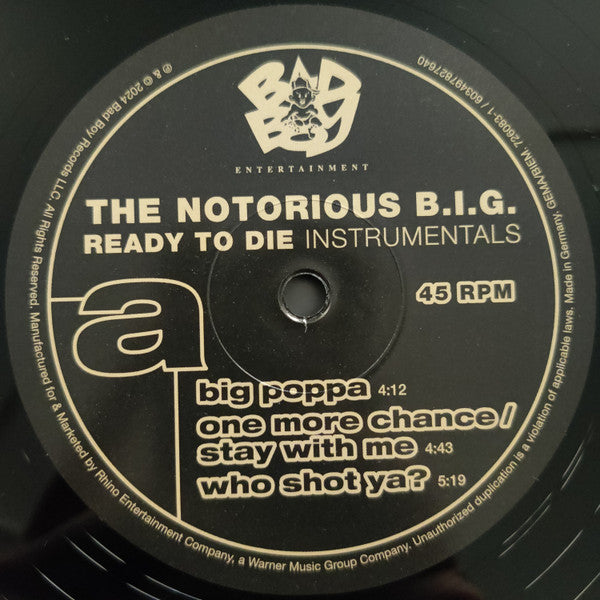 The Notorious B.I.G.* : Ready To Die Instrumentals (LP, RSD, Ltd)