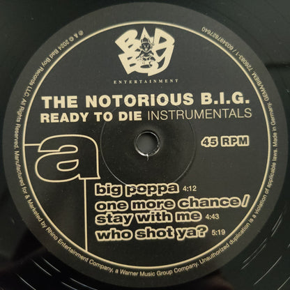 The Notorious B.I.G.* : Ready To Die Instrumentals (LP, RSD, Ltd)