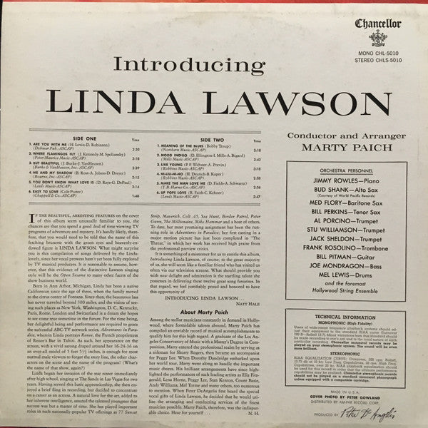 Linda Lawson : Introducing Linda Lawson (LP, Album)