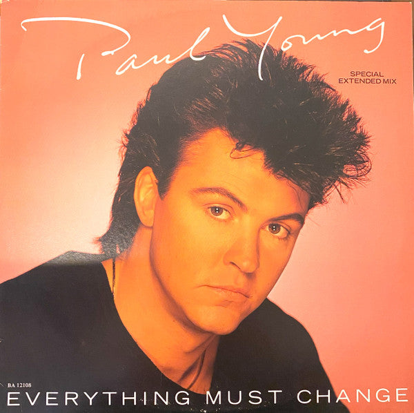 Paul Young : Everything Must Change (12", Single, Promo)