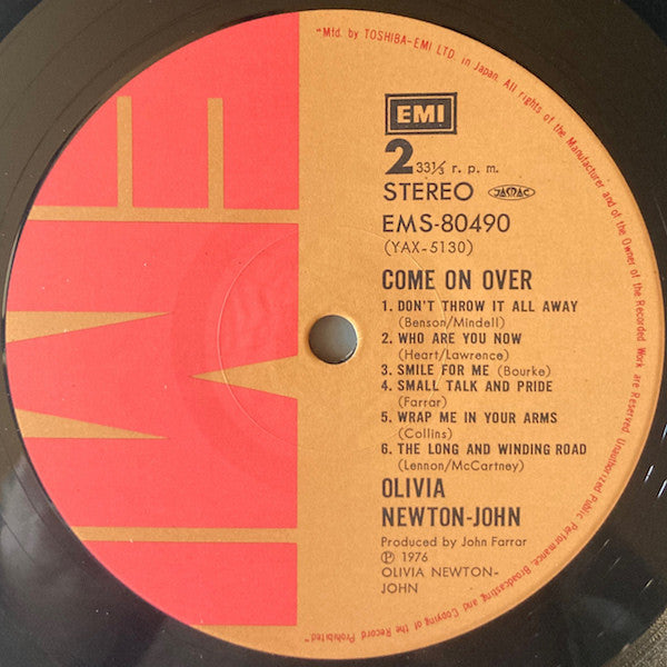 Olivia Newton-John = Olivia Newton-John : Come On Over = 水のなかの妖精 (LP, Album)