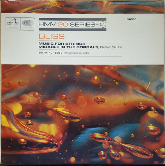 Arthur Bliss / Philharmonia Orchestra : Music For Strings / Miracle In The Gorbals (LP, Album, Mono, RE)