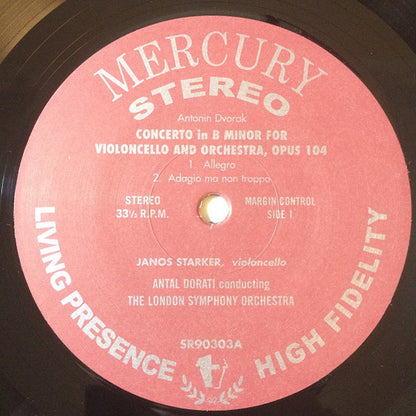 Antonín Dvořák, Max Bruch, Janos Starker, Antal Dorati, London Symphony Orchestra : Violoncello Concerto · Kol Nidrei (LP, Comp, RE, RM, 180)