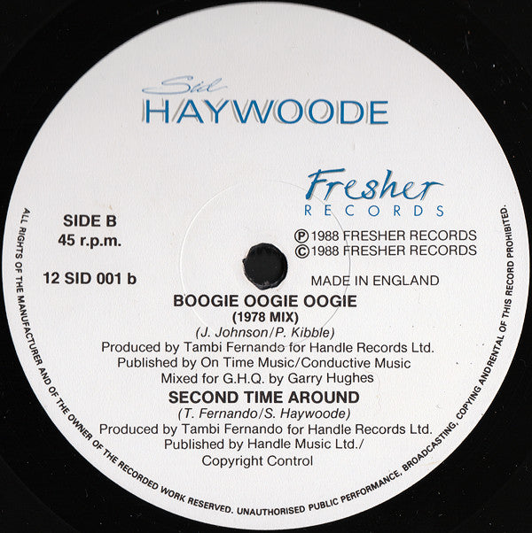 Haywoode : Boogie Oogie Oogie (12", Single)