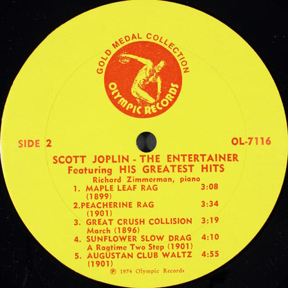 Richard Zimmerman : Scott Joplin. The Entertainer Featuring His Greatest Hits (LP)