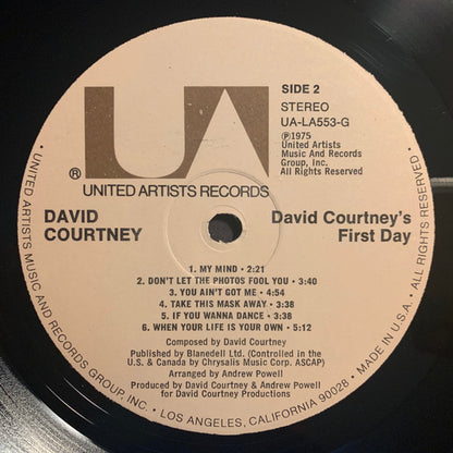David Courtney : David Courtney's First Day (LP, Album)