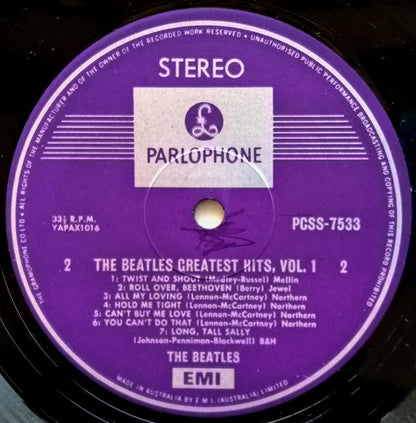 The Beatles : Greatest Hits Volume 1 And 2 (2xLP, Comp, Ltd)