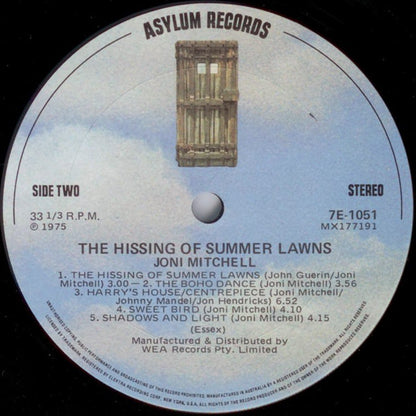 Joni Mitchell : The Hissing Of Summer Lawns (LP, Album, Gat)