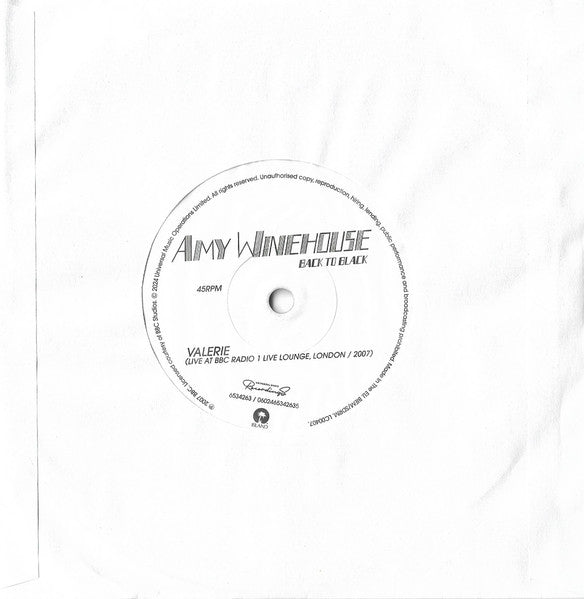 Amy Winehouse : Back To Black (7", Single, Ltd, S/Edition, Ult)