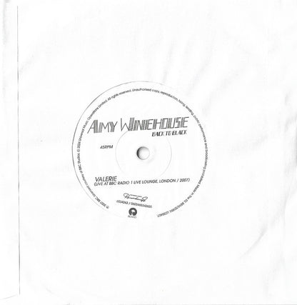 Amy Winehouse : Back To Black (7", Single, Ltd, S/Edition, Ult)