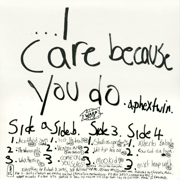 Aphex Twin : ...I Care Because You Do (2xLP, Album, Bioplastic, RE, RP)