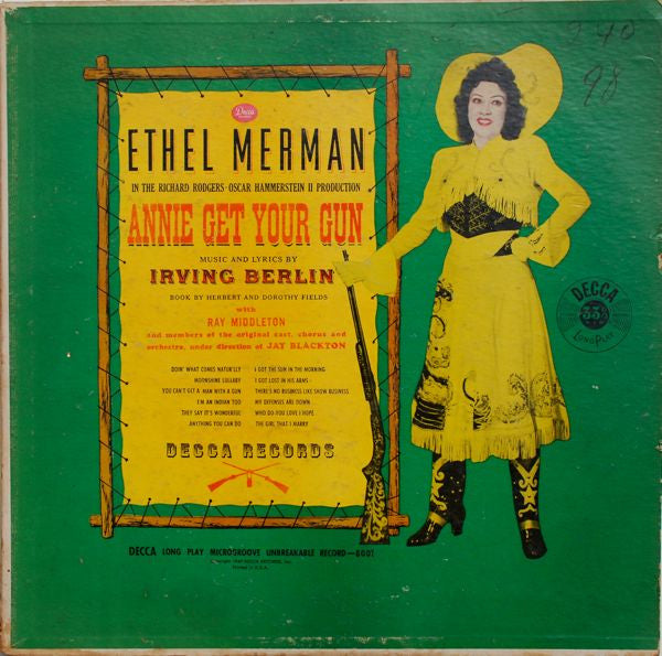 Ethel Merman With Ray Middleton, "Annie Get Your Gun" Original Broadway Cast : Annie Get Your Gun (LP, Album, RE)