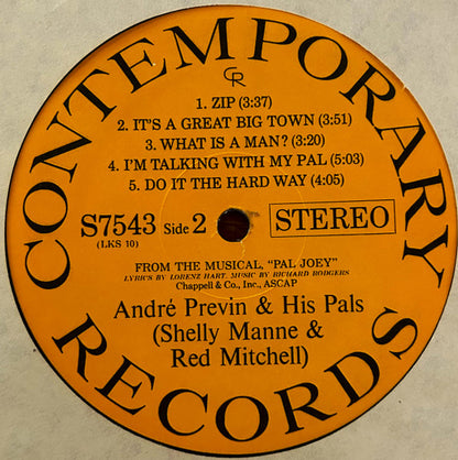 André Previn & His Pals : Modern Jazz Performances Of Songs From Pal Joey (LP, Album, RE)