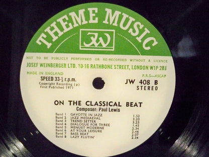 Paul Lewis (4) : Horns In Rhythm - On The Classical Beat (LP)
