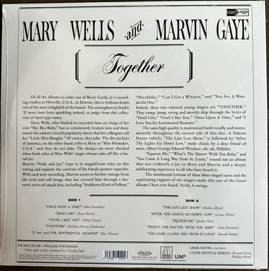 Marvin Gaye, Mary Wells : Together (LP, Album, Mono, Ltd, RE, 140)