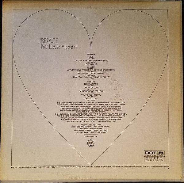 Liberace : The Love Album (LP)