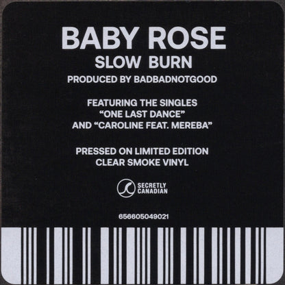 Baby Rose (2) : Slow Burn (12", EP, Ltd, Cle)