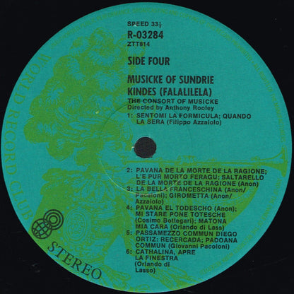 The Consort Of Musicke : Musicke Of Sundrie Kindes (4xLP, Album, Club + Box)