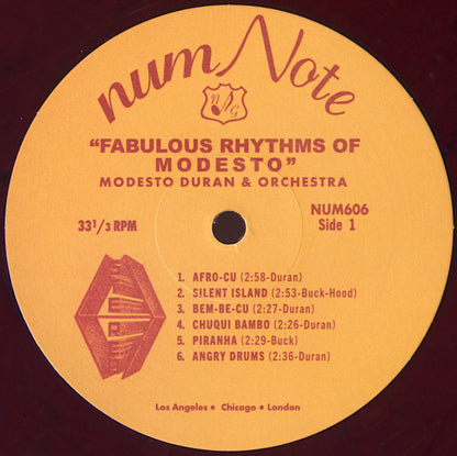 Modesto Duran : Fabulous Rhythms Of Modesto (LP, Album, RE, Red)
