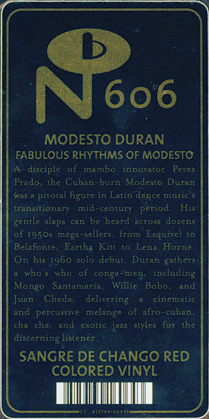 Modesto Duran : Fabulous Rhythms Of Modesto (LP, Album, RE, Red)