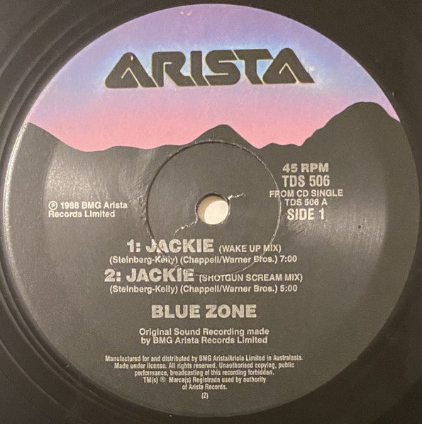 Blue Zone (4) : Jackie (12", Single)