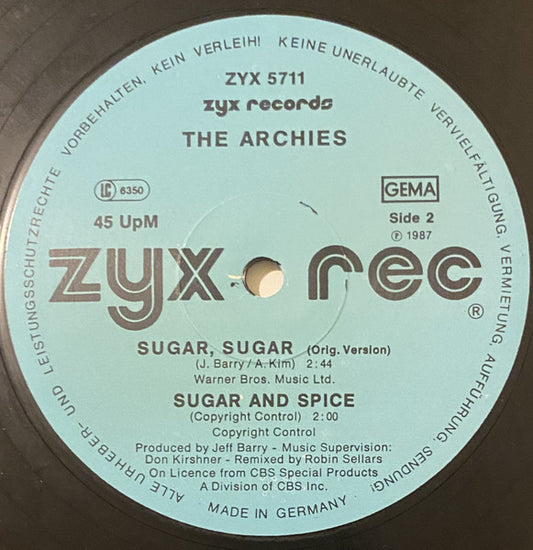 The Archies : Sugar, Sugar (12", Maxi, Blu)